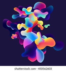 Plastic colorful shapes. Abstract background