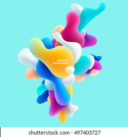 Plastic Colorful Shapes. Abstract Background