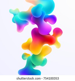 Plastic colorful shapes. Abstract background