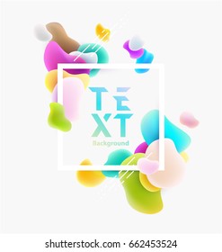 Plastic colorful shapes with square white frame