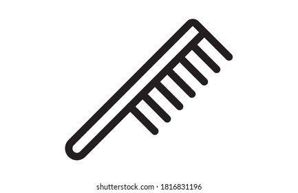 A plastic comb for styling and combing hair flat vector icon for apps and websites