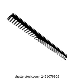 A plastic comb for styling and combing hair flat vector icon for apps and websites. 