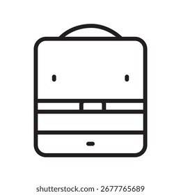Compacto de plástico para cosméticos Icono de línea negra. Elemento aislado de Vector. Trazo editable