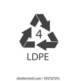 Plastic Composition - Low-Density Polyethylene (LDPE) vector icon
