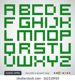 Plastic constructor (alphabet)