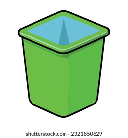 plastic container design over white