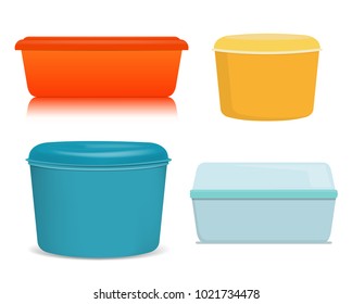 Plastic container for food