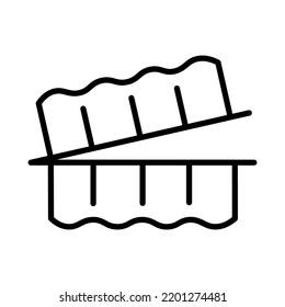 Plastic container icon. Dangerous garbage or packaging theme. Line style vector illustration isolated on white background.
