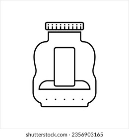 Plastic Container Icon, Food Container, Packaging Icon Vector Art Illustration