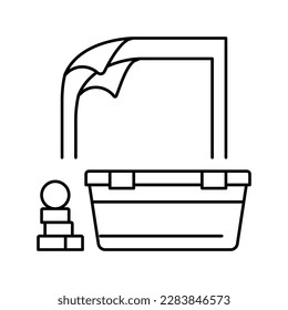 plastic container line icon vector. plastic container sign. isolated contour symbol black illustration