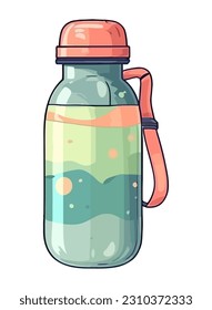 plastic container, refreshing drink icon isolated