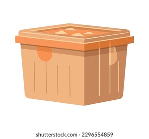 plastic container template icon isolated