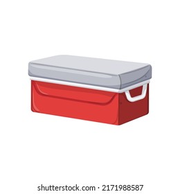 plastic cooler box cartoon. plastic cooler box sign. isolated symbol vector illustration