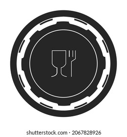 Plastic cork vector black icon. Vector illustration bottle plastic on white background. Isolated black illustration icon of bottle cork .