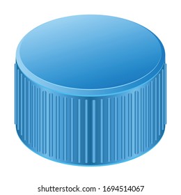 Plastic cork vector icon. Realistic vector icon isolated on white background plastic cork.