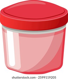 Plastic cosmetic container isolated on  vector art illustration 