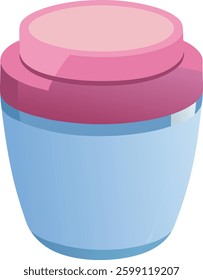 Plastic cosmetic container isolated on  vector art illustration 