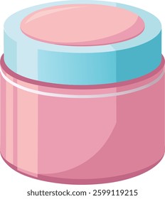 Plastic cosmetic container isolated on  vector art illustration 