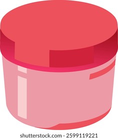 Plastic cosmetic container isolated on  vector art illustration 