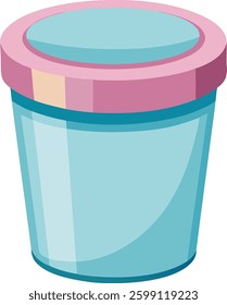 Plastic cosmetic container isolated on  vector art illustration 