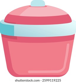 Plastic cosmetic container isolated on  vector art illustration 