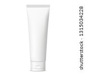 Plastic cosmetic tube for cream or gel mockup isolated on white background. Vector illustration
