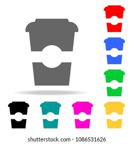 plastic cup for coffee icons. Elements of human web colored icons. Premium quality graphic design icon. Simple icon for websites, web design, mobile app, info graphics on white background