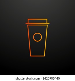 plastic cup for coffee nolan icon. Elements of kitchen set. Simple icon for websites, web design, mobile app, info graphics