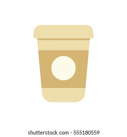 plastic cup coffee portable vector illustration eps 10