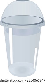 A plastic cup for cold drinks with you