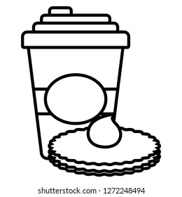 plastic cup container with cookies