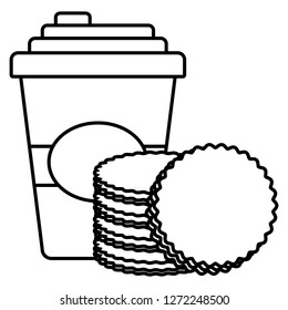 plastic cup container with cookies