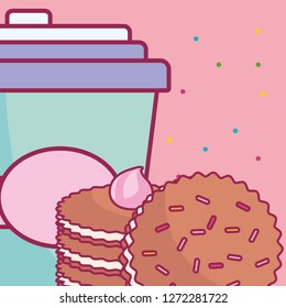 plastic cup container with cookies