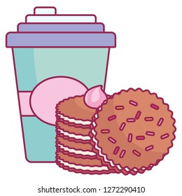 plastic cup container with cookies