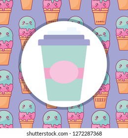 plastic cup container icon
