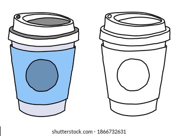 Plastiktasse mit Getränk, Abnahme, Lieferung, Kaffee, Tee