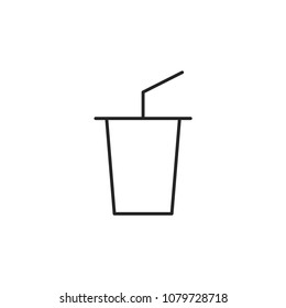 Plastic cup icon. Cold drink symbol modern, simple, vector, icon for website design, mobile app, ui. Vector Illustration