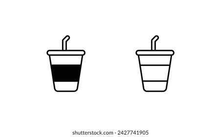Plastic Cup icon design with white background stock illustration