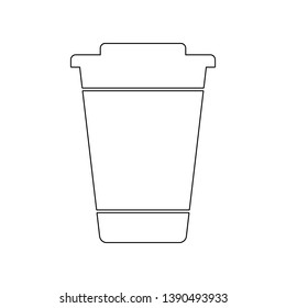 plastic cup icon. Element of web for mobile concept and web apps icon. Outline, thin line icon for website design and development, app development