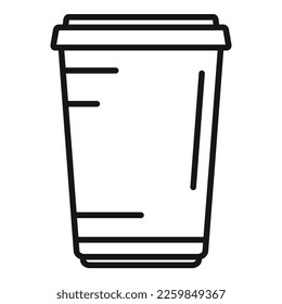 Plastic cup icon outline vector. Ocean ecology. Eco recycle