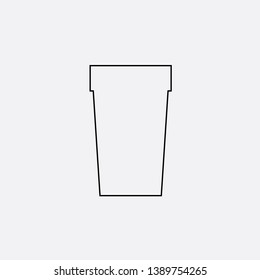plastic cup icon sign signifier vector
