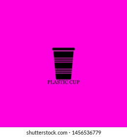 plastic cup icon sign signifier vector