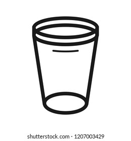 Plastic cup icon. Simple flat design. Isolate on white background.