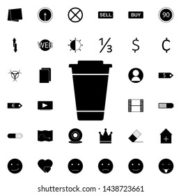 plastic cup icon. Universal set of web for website design and development, app development