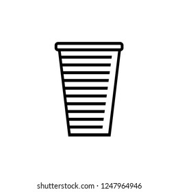 plastic cup. icon. vector illustration