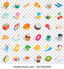 Plastic cup icons set. Isometric style of 36 plastic cup vector icons for web for any design