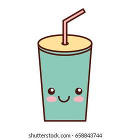 plastic cup kawaii character