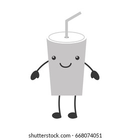 plastic cup kawaii character
