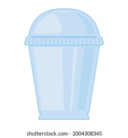 Plastic cup with lid for fruit or snacks