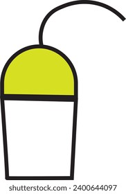Plastic cup of limonade icon